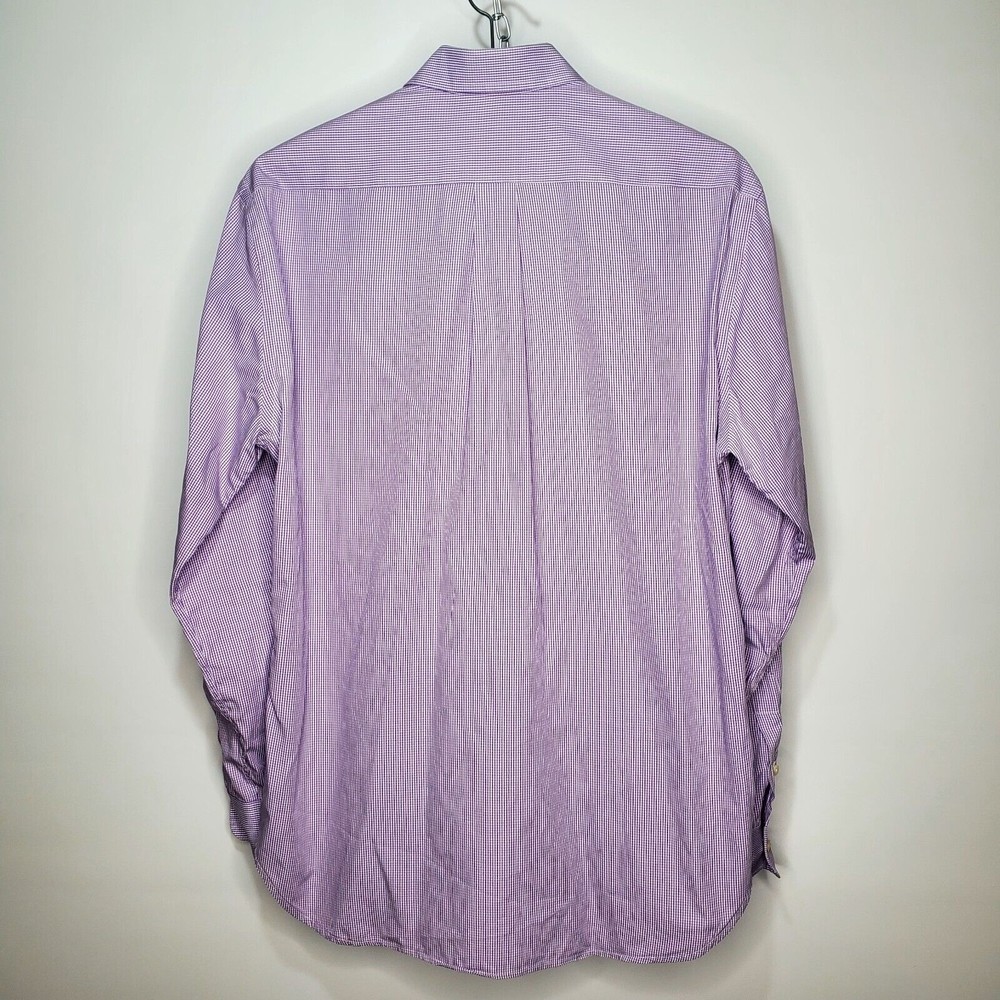 Gitman Bros. Purple Checkered Button Up Dress Shi… - image 6